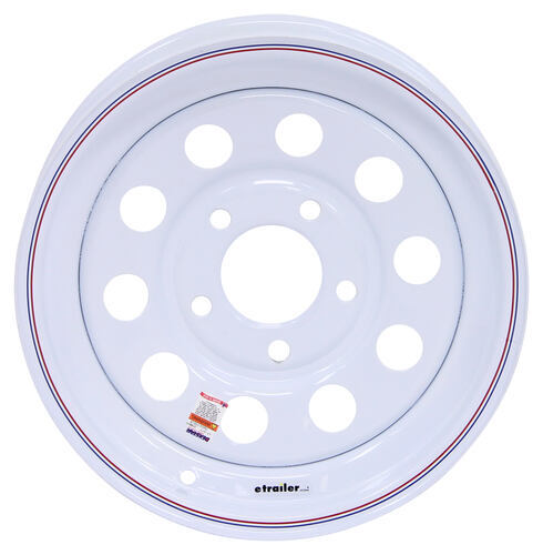 Dexstar Steel Mini Mod Trailer Wheel X Rim On White