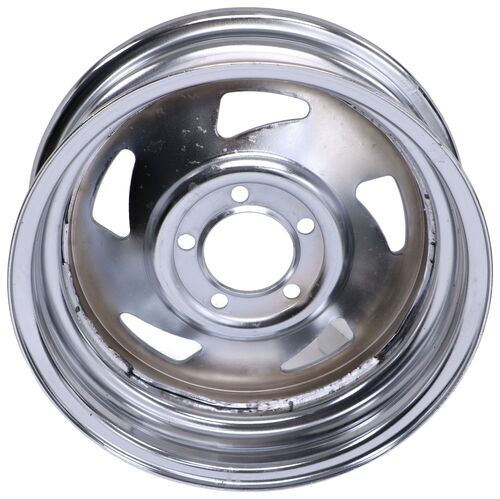 Steel Directional Trailer Wheel 15 X 5 Rim 5 On 4 1 2 Chrome