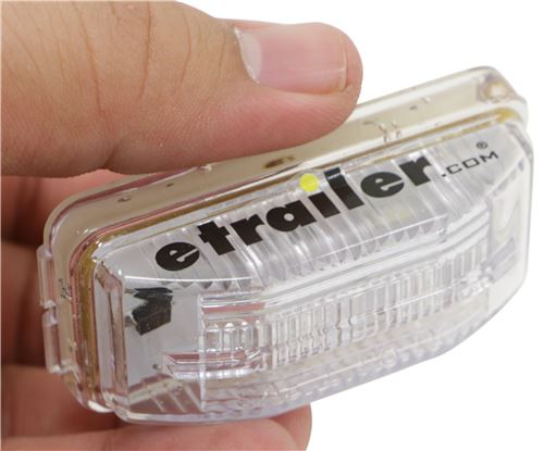 LED Trailer License Plate Light Submersible 2 Diodes Clear Lens