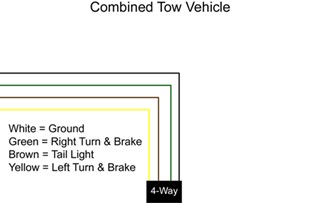 Wiring Diagram for a Tow Vehicle with a Combined Lighting System