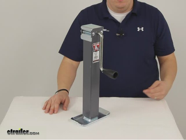 Bulldog Square Jack with Footplate - Fixed Leg - Sidewind