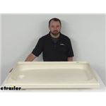 Review of Lippert RV Showers and Tubs - Parchment RV Shower Pan With Left Hand Drain - LC209498