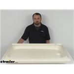 Review of Lippert RV Showers and Tubs - Parchment RV Shower Pan With Right Hand Drain - LC209500