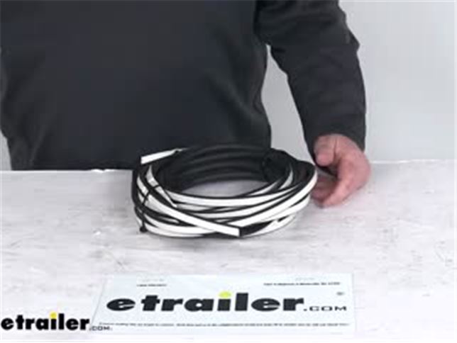 D-Shaped Rubber Seal for Enclosed Trailer - Stick On - 25' Long x 1/2