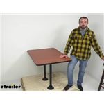 Review of etrailer RV Dinette Table - Surface Mount 36L x 30W Cherry With Black Trim 2 Legs - e76BR