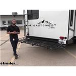 etrailer RV Bumper Cargo Carrier Review - 2022 East to West Alta Travel Trailer