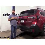 etrailer Class III Trailer Hitch Installation - 2022 Subaru Outback Wagon