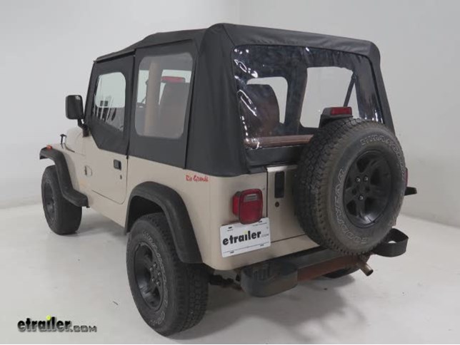 1995 Jeep Wrangler Rampage Complete Soft Top Kit for Jeep - Upper Doors  Included - Clear Windows - Black Denim