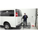 Play video Fit Verified: 24x60 Reese Cargo Carrier for 2" Hitches on a 2022 Chevrolet Express Van