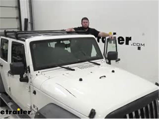 Aries Roof Rack for Jeep Wrangler with Hardtop - Square Crossbars - Steel -  Gutter Mount Aries Automotive Roof Rack AA2070450