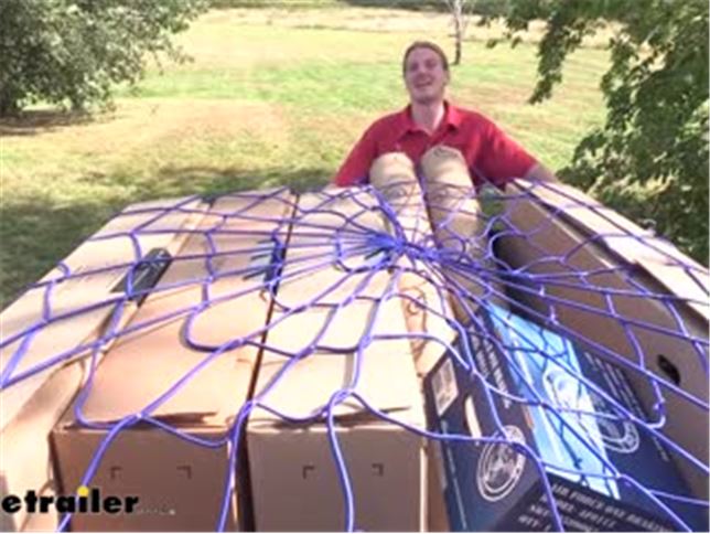 Spidy Gear Bed Webb Stretchable Cargo Net for Mid-Size Truck Beds - 60 x  48 - Blue Covercraft Cargo Nets 80112-03