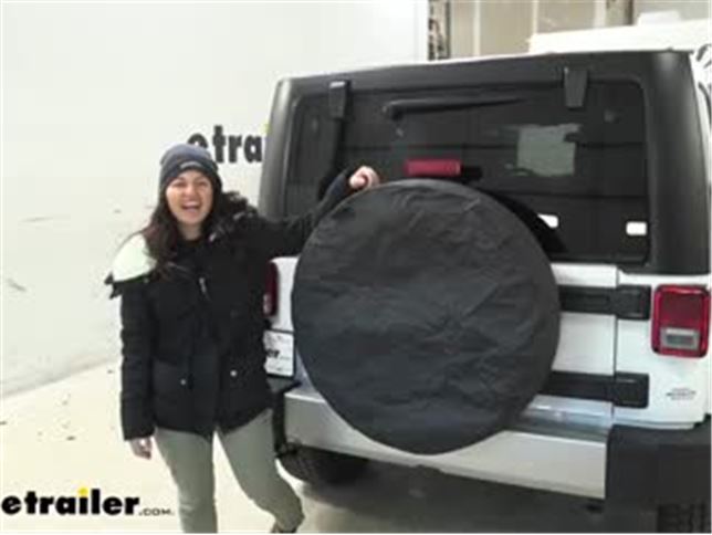 New RV Trailer 26" Diameter Spare Tire Wheel Cover Skyline Black 14" 