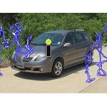 Mount: T-One Vehicle Wiring Harness with 4-Pole Flat Trailer Connector on a 2006 Pontiac Vibe