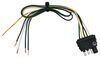 Wesbar Wishbone Wiring Harness with 4-Pole Flat Trailer Connector - Trailer End - 18" Long