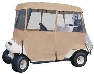 Classic Accessories Deluxe 4 - Sided Golf Cart Enclosure - Sand Classic ...