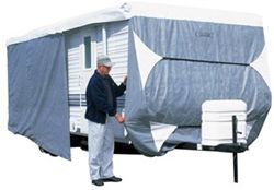 Classic Accessories PolyPro III Deluxe RV Cover for Travel Trailers up to 22' Long - Gray