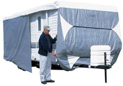 Classic Accessories PolyPro III Deluxe RV Cover for Travel Trailers up to 30' Long - Gray - 052963735635