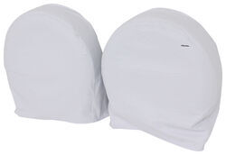 Classic Accessories RV Tire Covers for 32" to 34-1/2" Tires - Single Axle - White - Qty 2 - 052963762600