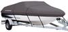 Classic Accessories gray hull boat cover on trailered boat.