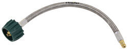 MB Sturgis Propane Pigtail w/ Back Check - Type 1 x 1/4" MIF - Stainless Overbraid - 1-1/4' - 100833-15
