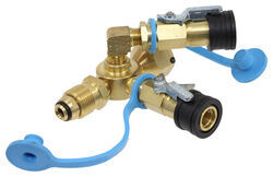  Dumble Propane Brass Tee - RV Propane Tank Tee Manifold  Connection, Brass Gas Splitter Camping T Fitting with Gauge 1pc : Patio,  Lawn & Garden