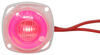 GloLight M3 LED Clearance or Side Marker Light - Submersible - 5 Diodes - Clear Lens - Red LEDs 1-11/16 Inch Diameter 11212278B