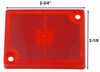 Replacement Red Lens for Peterson Rectangular Clearance or Marker Light w/ Reflector - New Style Red 114-15R