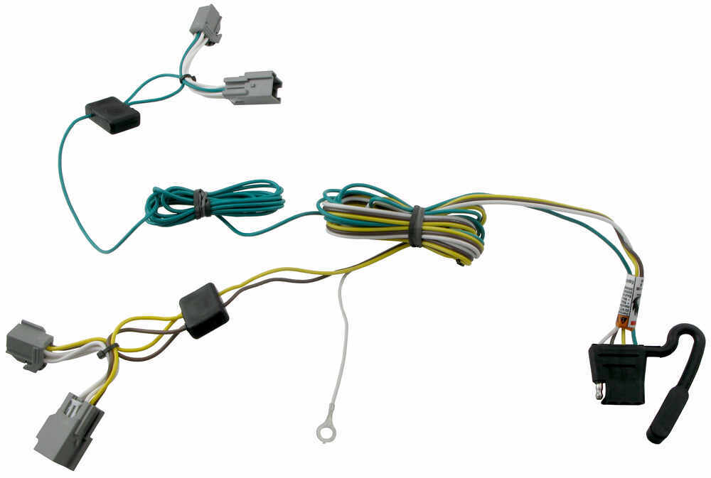 2008 Ford Taurus T-One Vehicle Wiring Harness with 4-Pole Flat Trailer Connector