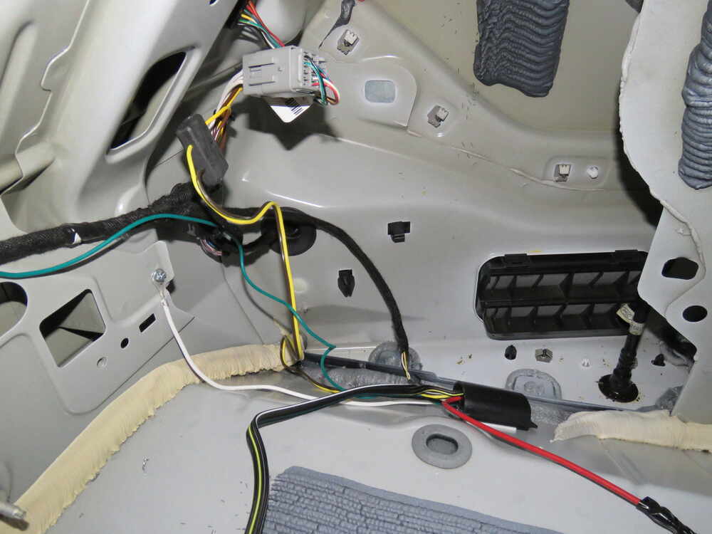 2010 Ford Mustang T-One Vehicle Wiring Harness with 4-Pole Flat Trailer
