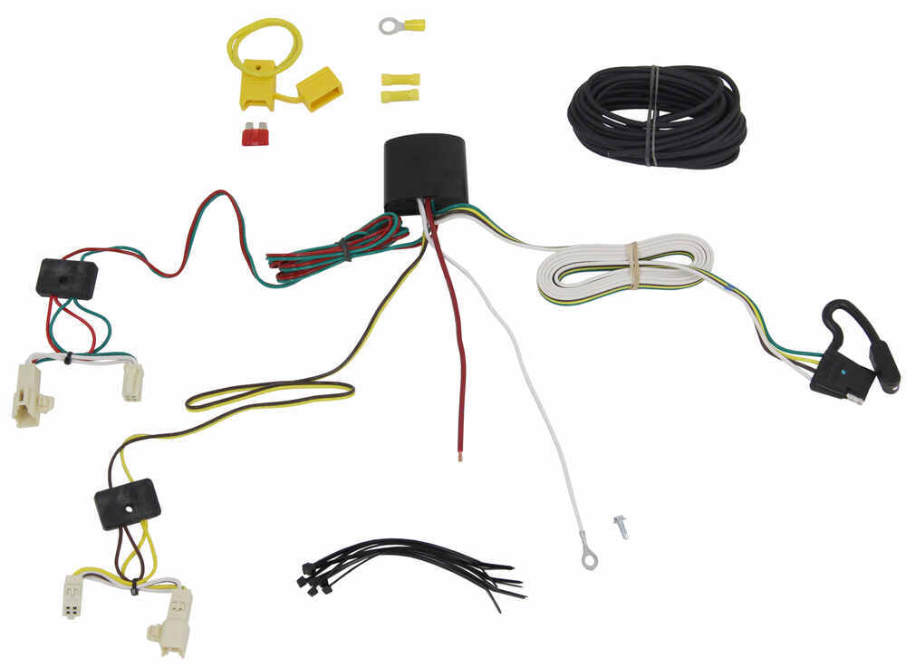 T-One Vehicle Wiring Harness with 4-Pole Flat Trailer Connector Custom Fit 118629