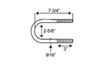 Trailer Suspension Parts 175668 - 9/16 Inch Diameter - Redline