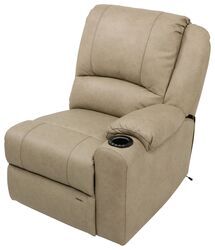 Thomas Payne Seismic Left Arm Power RV Recliner w/ Heat, Massage, LED Lights - Grantland Doeskin    