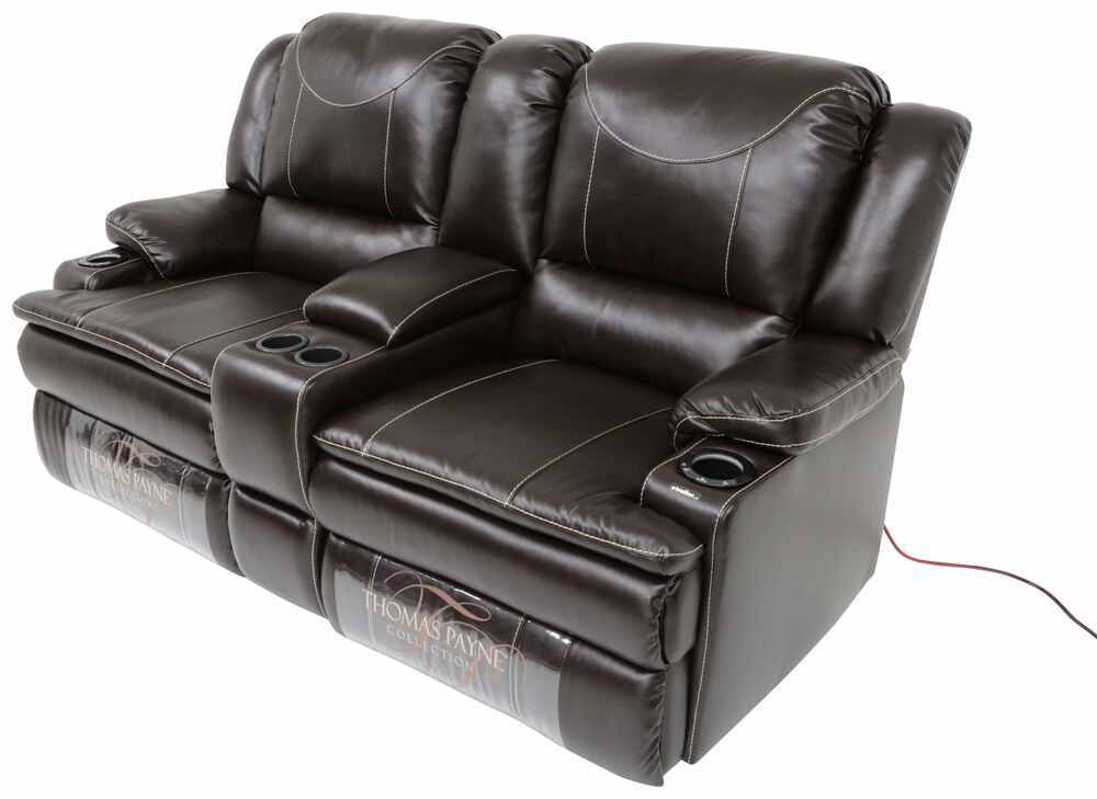 Thomas Payne Momentum RV Dual Reclining Sofa W Console, Heat, Massage ...