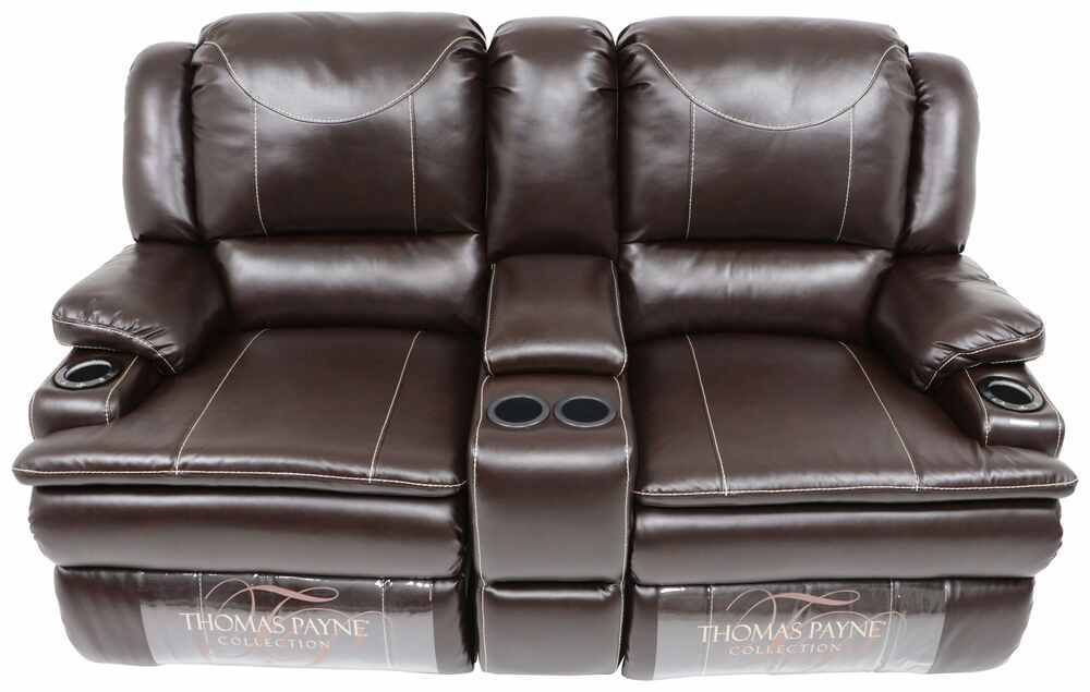 Thomas Payne Momentum RV Dual Reclining Sofa W Console, Heat, Massage ...