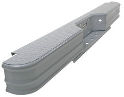 Westin Fey Diamondstep Rear Bumper with Custom Installation Kit - Silver Powder Coated Steel        