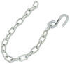 safety chains standard laclede 27 inch long trailer chain w/ 7/16 hook - 1 250 lbs weight capacity qty