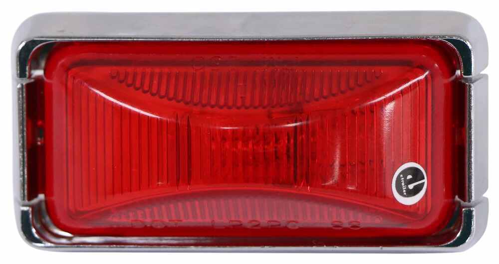 Peterson Clearance or Side Marker Light Kit - Submersible - Incandescent - Chrome Housing - Red Lens Incandescent Light 2250R