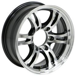 Aluminum Jaguar Trailer Wheel - 16" x 6" Rim - 6 on 5-1/2 - Glossy Black - 274-000011