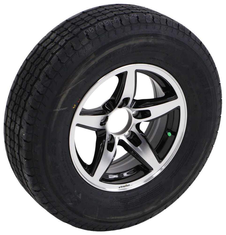 Westlake ST205/75R14 Radial Tire w 14" Bobcat Aluminum Wheel - 5 on 4-1/2 - LR D - Black L - 75 mph 274-000013
