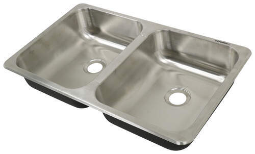 rv stainless steel double bowl kitchen sink topmount