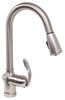 Ultra Faucets RV Kitchen Faucet w/ Pull Down Spout - Single Lever Handle - Brushed Nickel Pull-Down Sprayer 277-000184