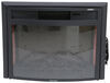 recessed mount fireplace 26 inch wide greystone rv curved electric with logs - black