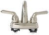 RV Bathroom Faucet - Dual Teacup Handle - Brushed Nickel Standard Sink Faucet 277-000404