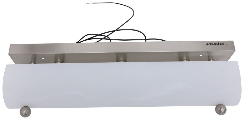 Gustafson 12V RV Vanity Light w/ Light Shade - 18 Long - White Acrylic -  Satin Nickel Gustafson Lighting RV Interior Lights 277-000429