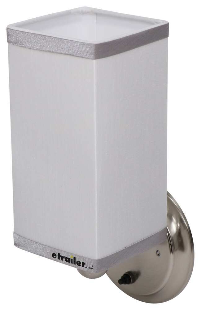 Gustafson 12V RV LED Wall Light w/ Light Shade - 11-5/16" Tall - Satin Nickel With Switch 277-000464