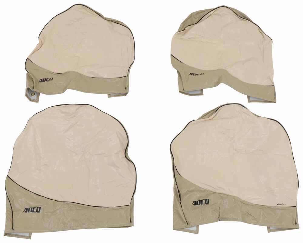 Adco Designer Tyre Gard RV Tire Covers for 27" to 29" Tires - Single Axle - Tan - Qty 4 Wheel Covers 290-3963