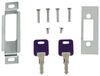 Global Link RV Entry Door Locking Latch Kit with Keyed Alike Option - White 2-1/2 to 3 Inch W x 3-1/2 to 4 Inch T 295-000021