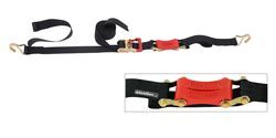 ShockStrap Ratchet Tie-Down Strap w Shock Absorber - 2" x 18' - 2,000 lbs - Qty 1 - 297-18RSBB