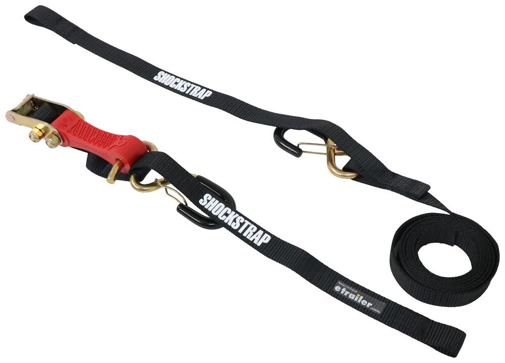 Motorcycle Tie Downs Cam Buckle Straps With Shock Absorbers And Loop Straps Qty 4 Shockstrap