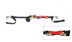 ShockStrap Ratchet Tie-Down Strap w Shock Absorber - 1-1/2" x 7' - 1,000 lbs - Qty 1 - 297-7RSBB